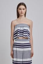 Finders Keepers Finders Keepers Mason Strapless Crop Navy Stripe