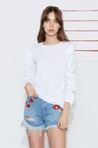 The Fifth The Fifth Prismatic Long Sleeve Top Whitexxs, Xs,s,m,l