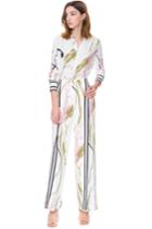 C/meo Collective Been There Pant White Scarf Print
