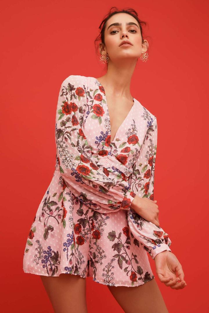 Keepsake Keepsake Need You Now Playsuit Powder Pink Floralxxs, Xs,s,m,l,xl