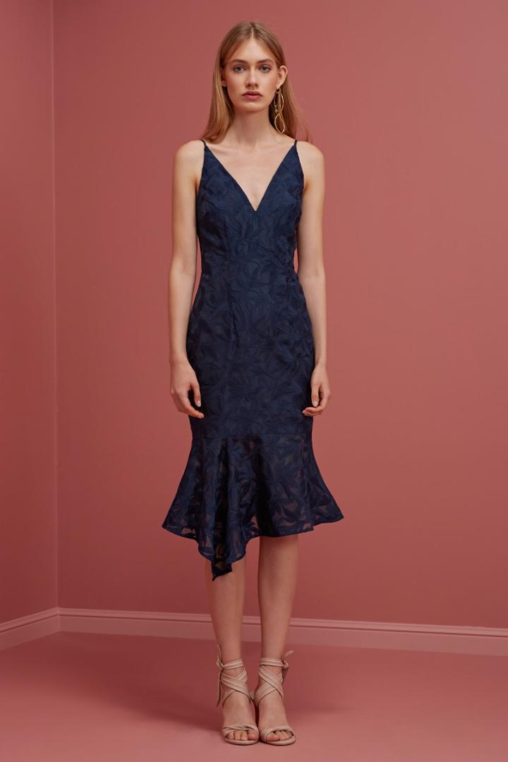 Keepsake Plain Sight Dress Navy