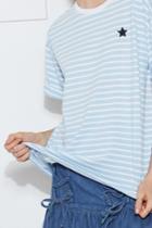 The Fifth The Fifth Prismatic Stripe T-shirt Sky W Whites,m