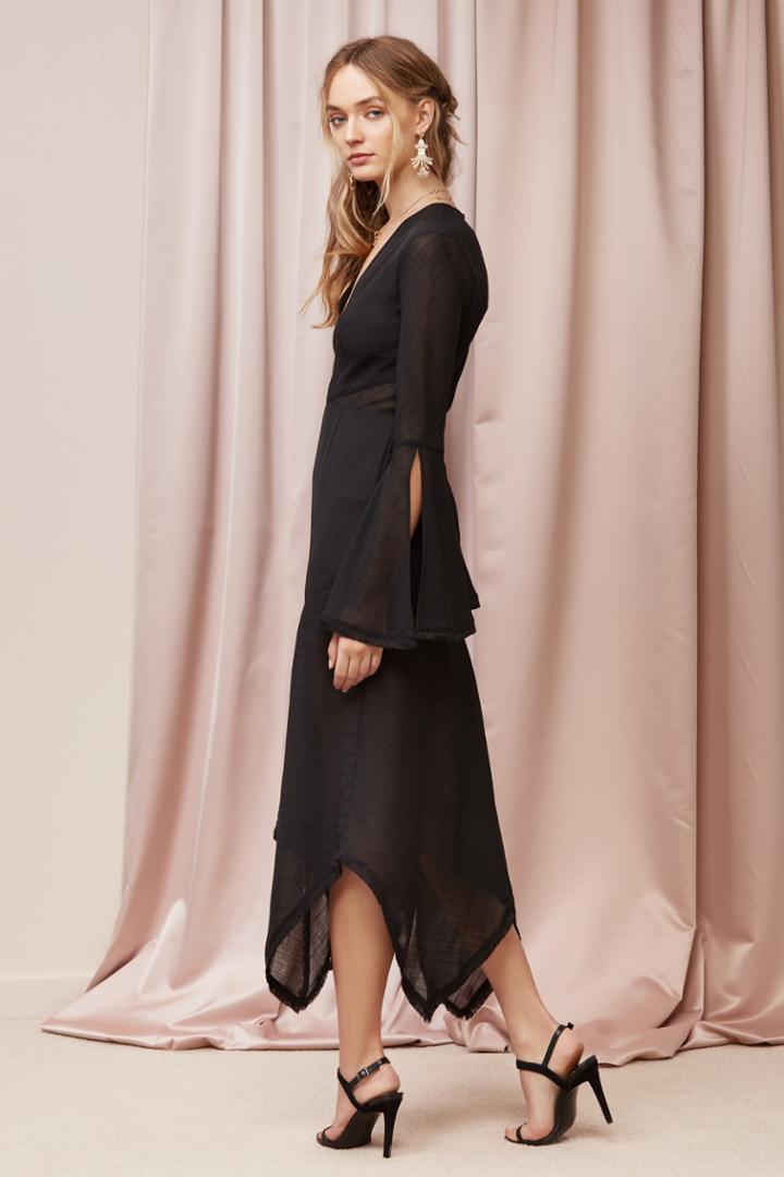 Finders Finders Alive Midi Dress Blackxxs, Xs,s,m,l,xl