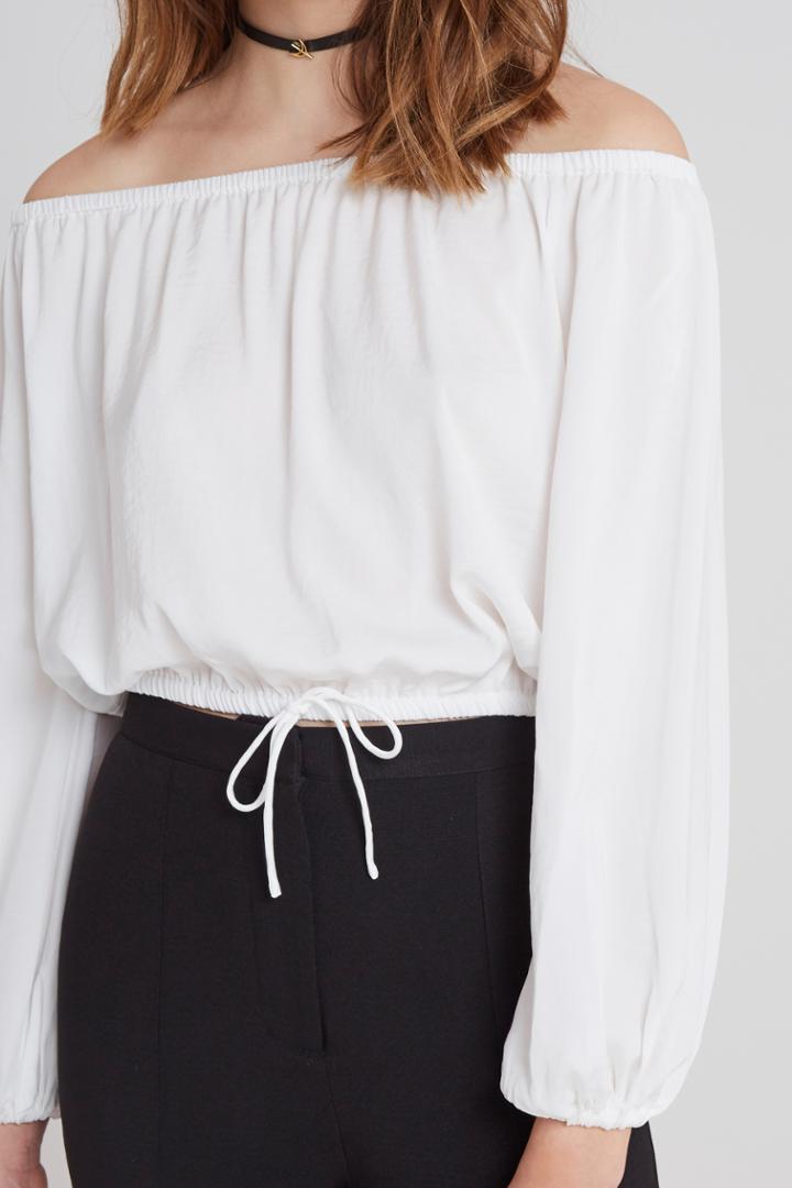 The Fifth The Nightingale Long Sleeve Top Ivory