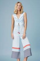 Finders Keepers Amnesia Crop Jumpsuit Pale Blue Borderxxs, Xs,s,m,l,xl