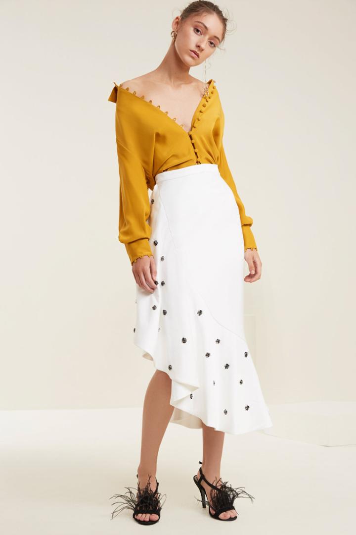 C/meo Collective C/meo Collective Assemble Midi Skirt Ivoryxxs, Xs,s,m,l