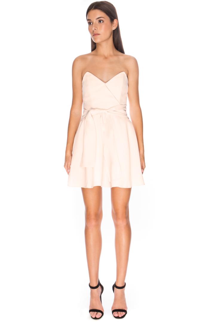 Keepsake Get Free Mini Dress Bisque