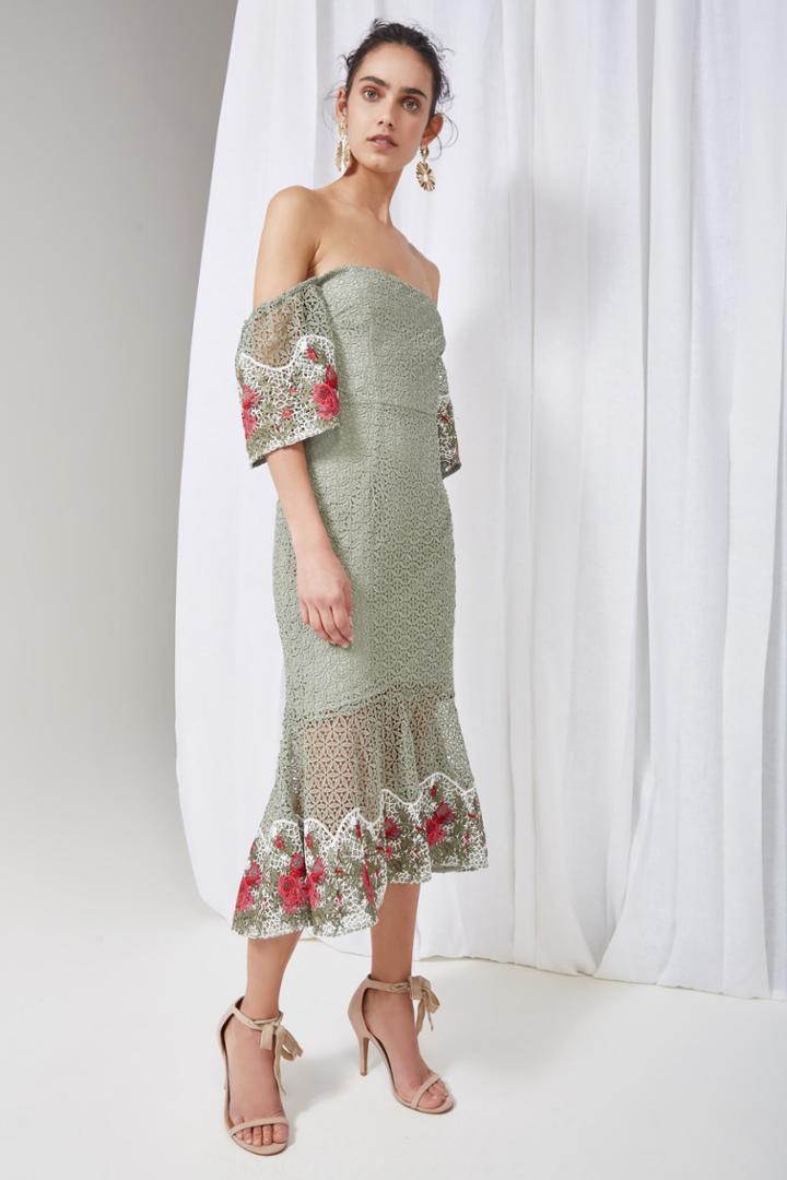 Keepsake Keepsake Rosebud Midi Dress Sagexxs, Xs,s,m,l,xl