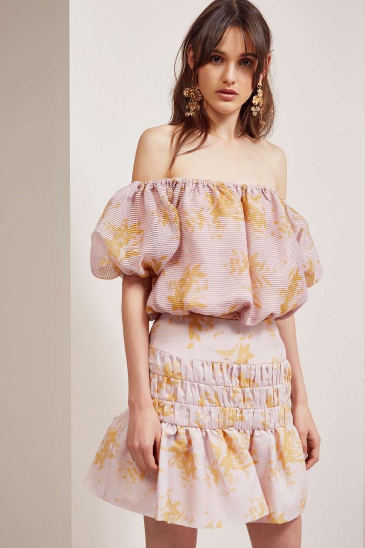 Keepsake Stand Tall Top Blush Stencil Floralxxs, Xs,s,m,l