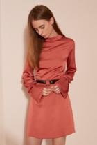 The Fifth Cue The Beats Long Sleeve Dress Terracotta