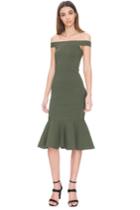 Keepsake If Only Knit Dress Khaki