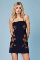Finders Keepers Etude Embroidered Mini Dress Navyxxs, Xs,s,m,l