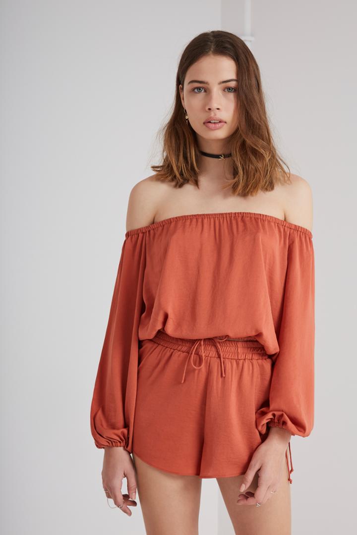 The Fifth The Fifth The Nightingale Long Sleeve Top Copper