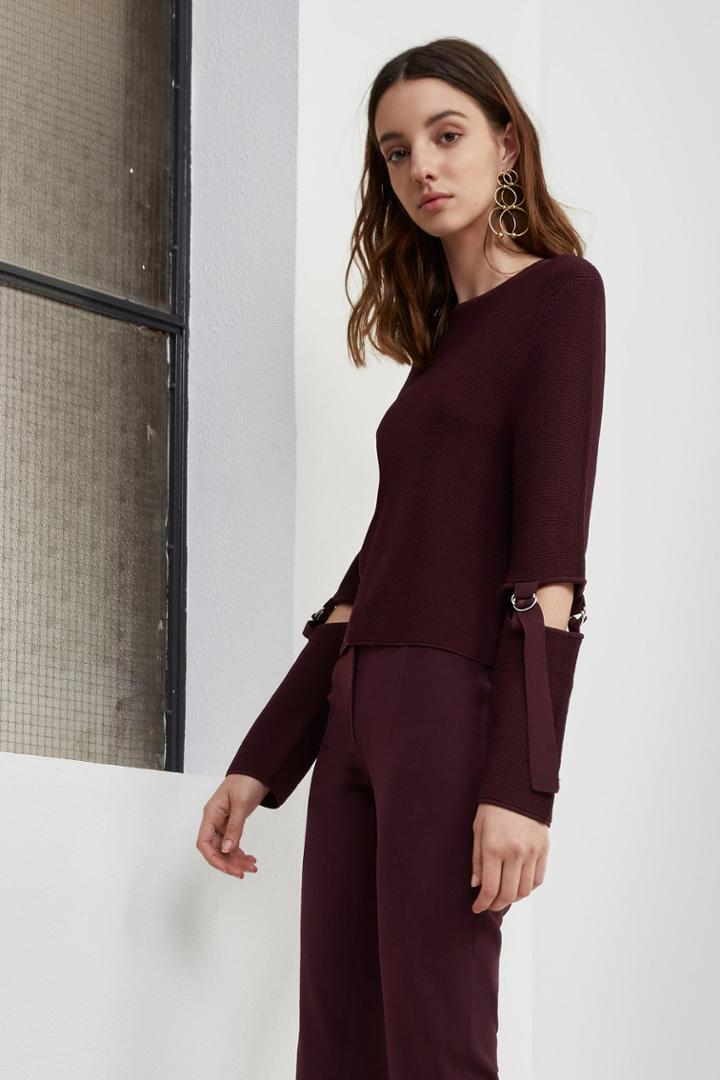 C/meo Collective Framed Knit Jumper Aubergine