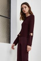 C/meo Collective Framed Knit Jumper Aubergine