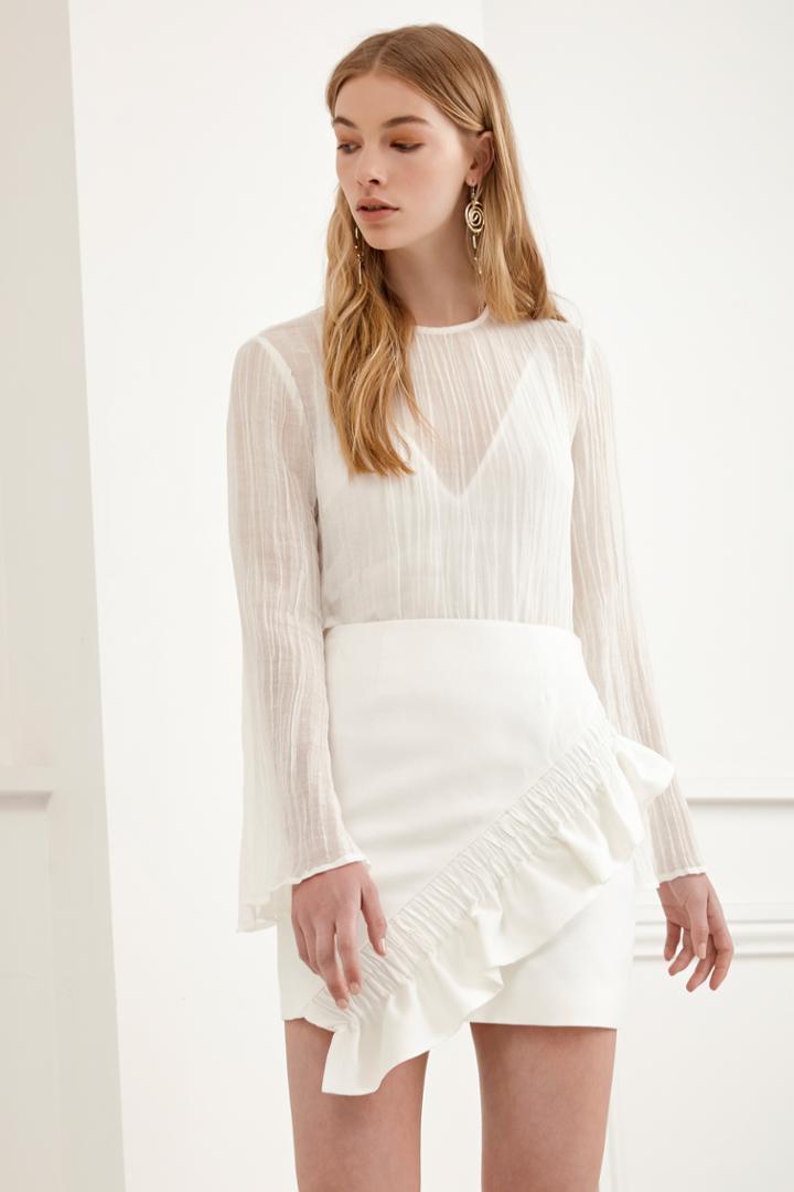 C/meo Collective Double Take Skirt Ivory