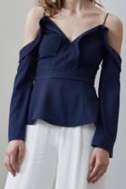 C/meo Collective Because You Do Long Sleeve Top Navy