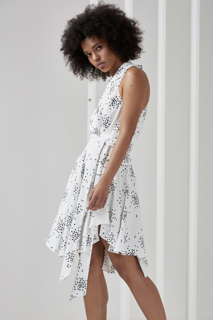 C/meo Collective Caught Up Short Sleeve Dress Confetti Print