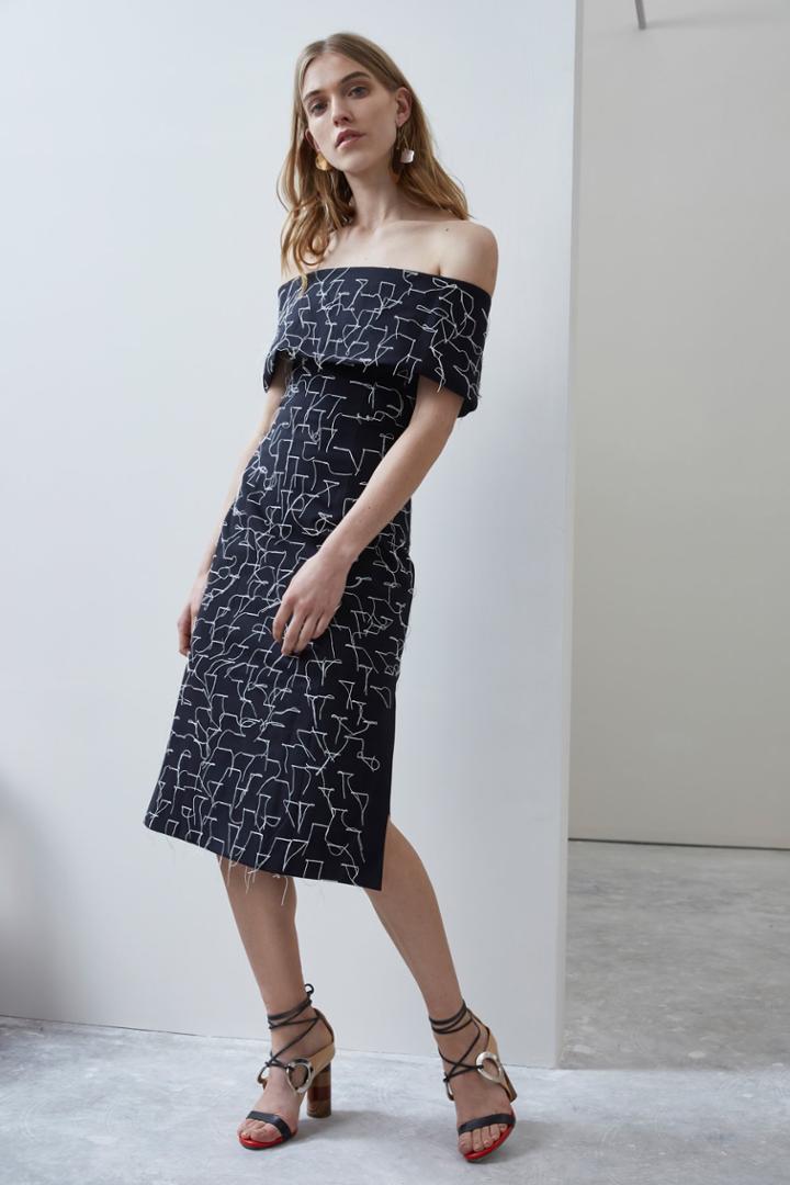 C/meo Collective Phase Out Midi Dress Black