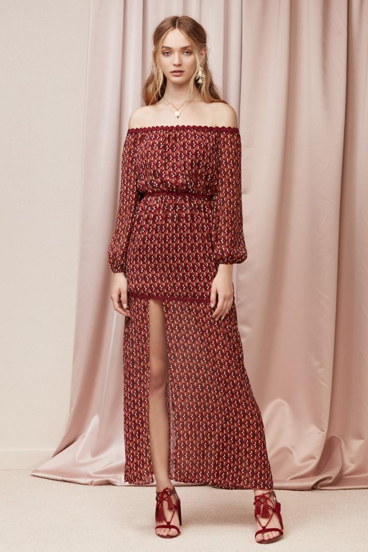 Finders Finders Drift Gown Wine Wallpaperxxs, Xs,s,xl