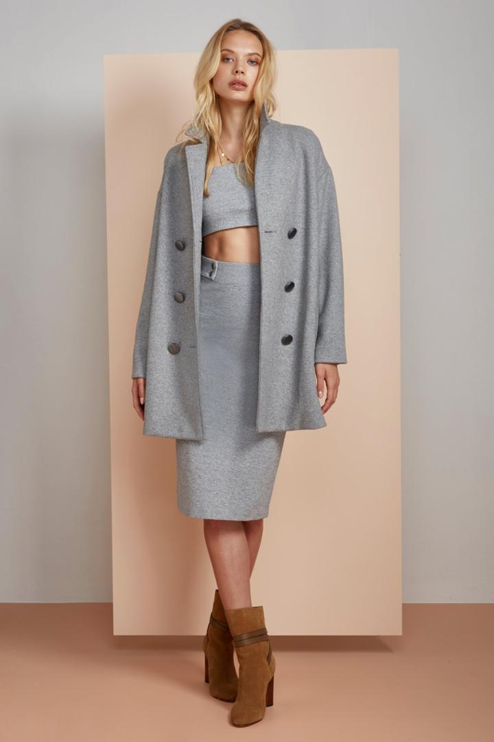 Finders Keepers Finders Keepers Seidler Coat Light Grey Marle