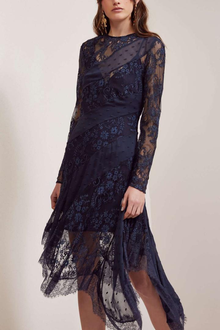 Keepsake Hold On Long Sleeve Dress Navyxxs, Xs,s