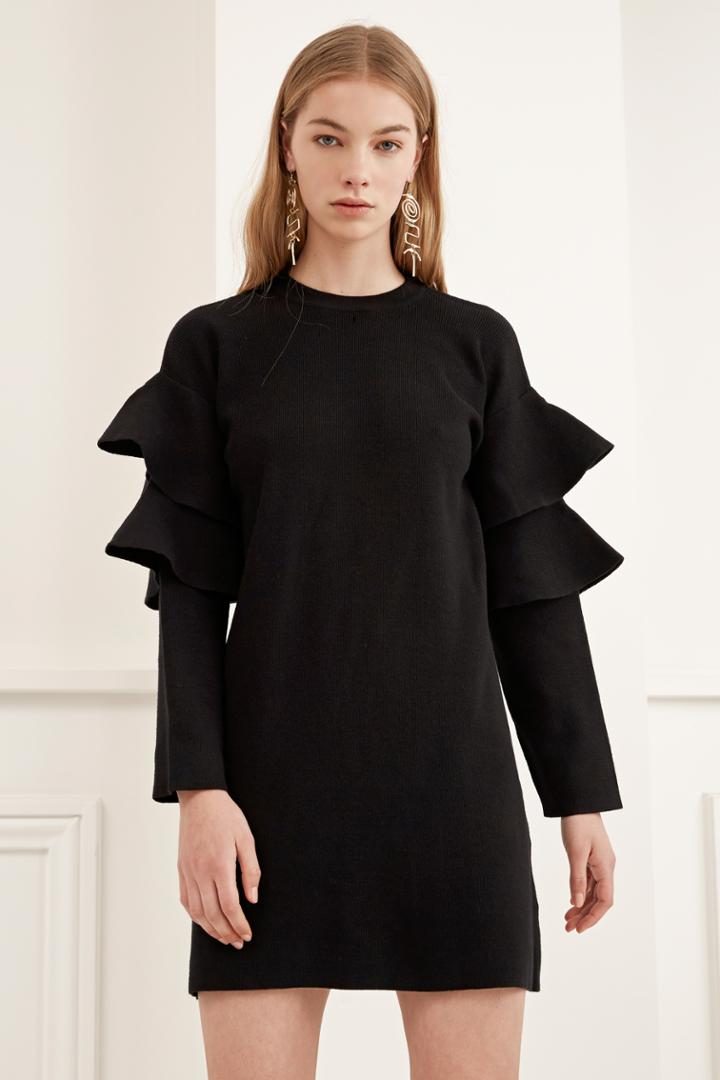 C/meo Collective Never Enough Knit Dress Black