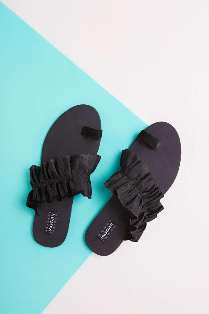Jaggar Jaggar Gathered Flat Black36,41,37,38,39