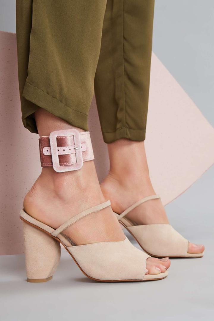 Jaggar Footwear Polar Mesh Moon Heel Nude