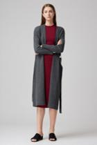The Fifth Looking West Cardigan Charcoal Marle