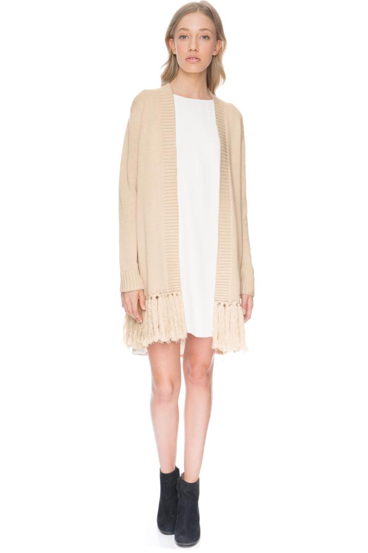 Finders Keepers Graduates Cardigan Biscuit