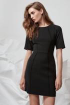 Finders Keepers Divide Mini Dress Black