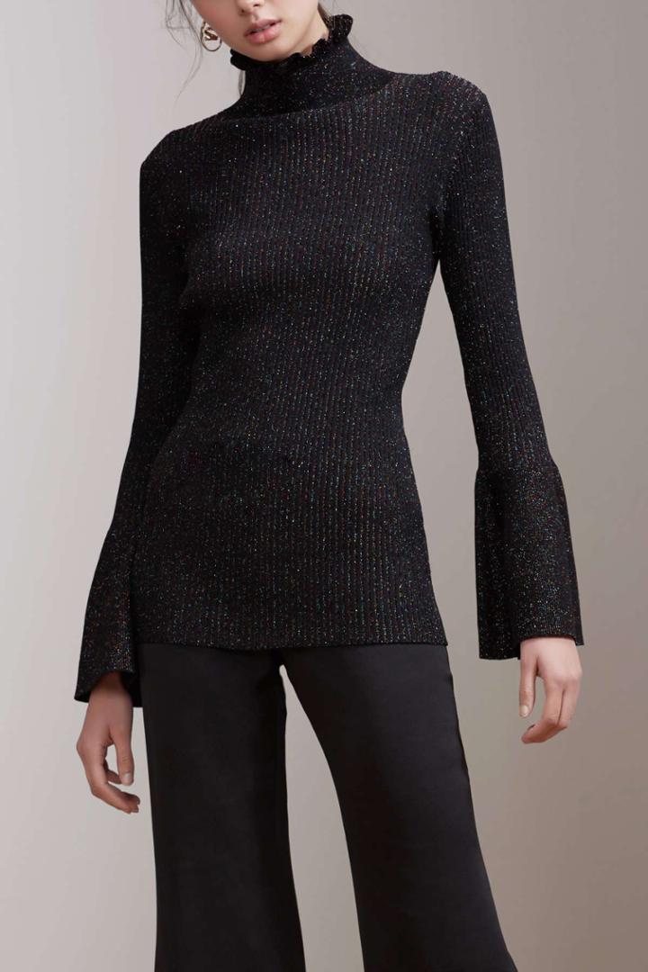 Keepsake Element Long Sleeve Knit Top Black