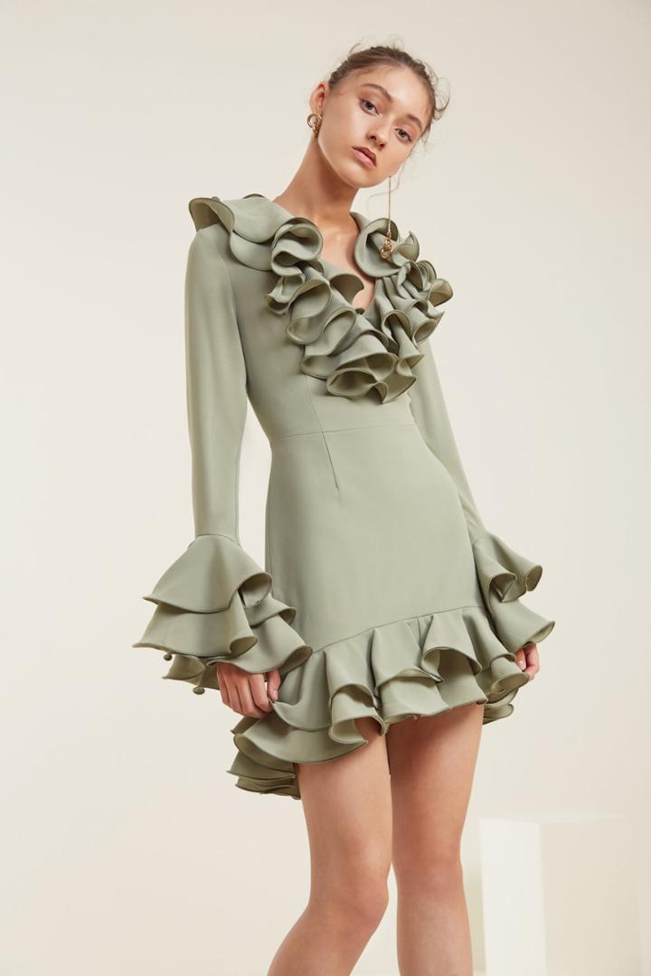 C/meo Collective C/meo Collective Immerse Long Sleeve Dress Sagexxs, Xs,s,m,l