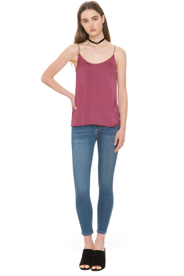 The Fifth Abstraction Top Dark Polka Dot