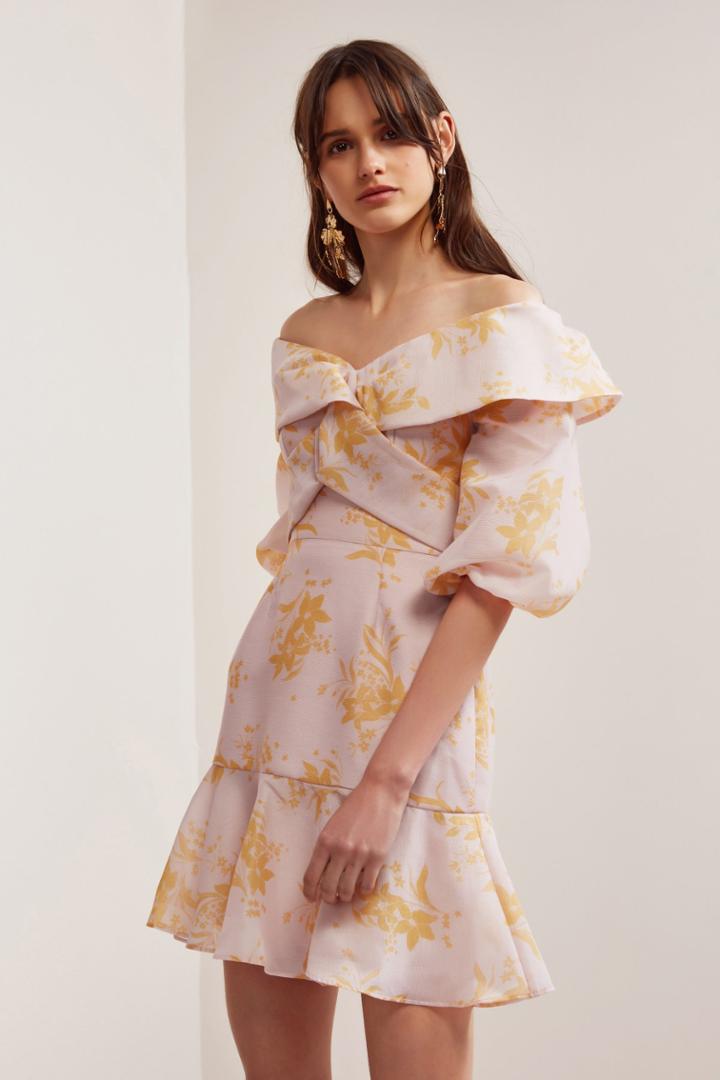 Keepsake Keepsake Stand Tall Dress Blush Stencil Floralxxs, Xs,s,m,l