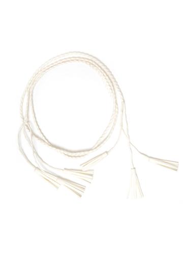 Finders Keepers Tassel Neck Tie White