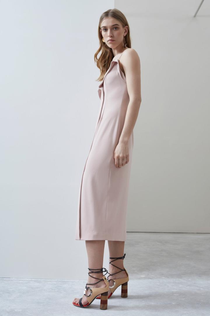 C/meo Collective Because You Do Midi Dress Blush