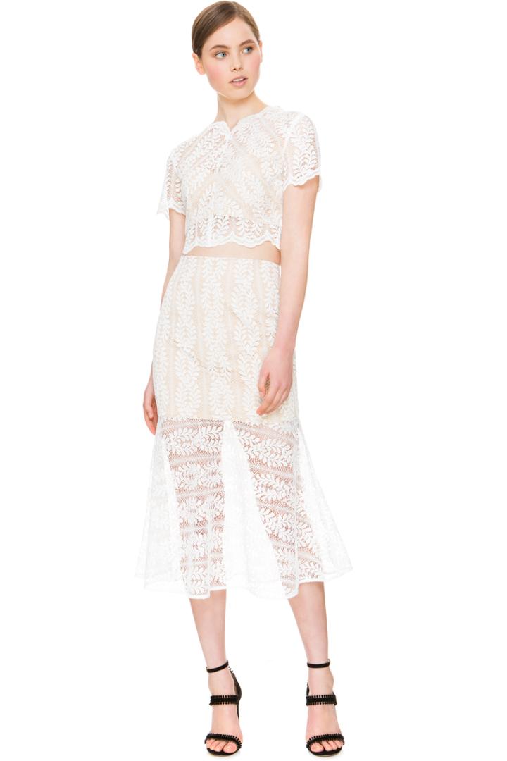 Keepsake Uptown Lace Skirt Ivory