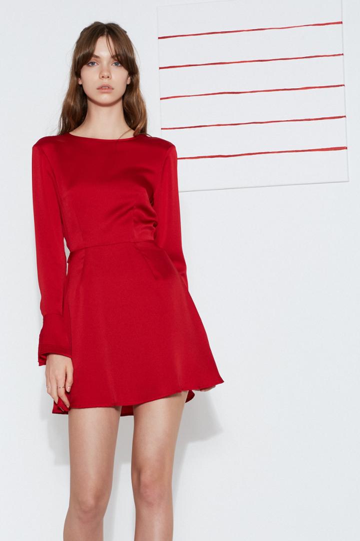 The Fifth The Fifth Palladium Long Sleeve Dress Rubyxxs, Xs,s,m,l,xl
