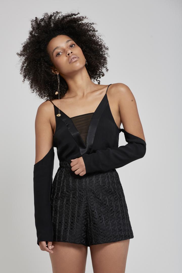 C/meo Collective Silver Sounds Short Black