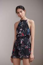 Keepsake Paperthin Playsuit Black Botanic Floralxxs, Xs,s,m,l,xl