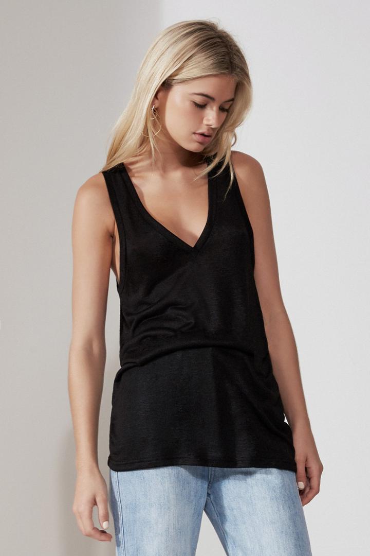 The Fifth Sadie Singlet Black