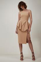 C/meo Collective Flawless Midi Dress Tan