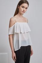 Finders Keepers Boyd Short Sleeve Top Cloud