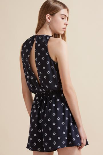 The Fifth The Seeker Playsuit Dark Floral Deco Print