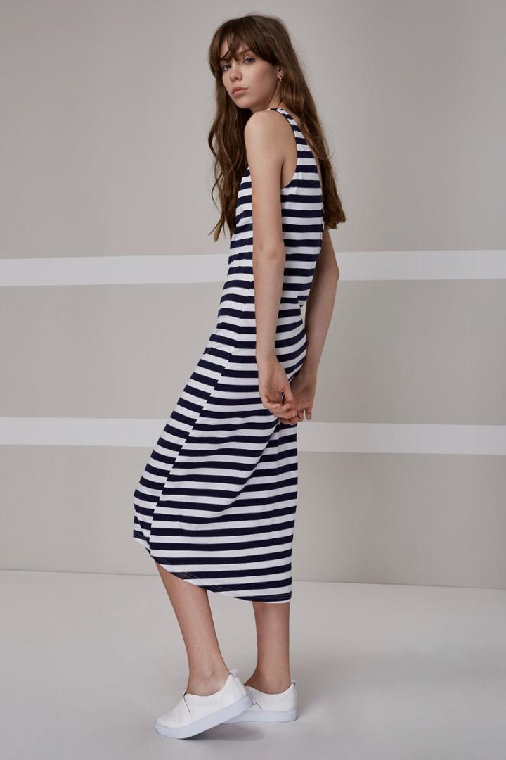 The Fifth The Firefly Dress Navy And White Stripe