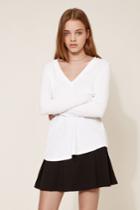 The Fifth The Fifth Lila Long Sleeve Top Whitexxs, Xs,s,m