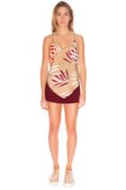 Finders Keepers Ritual Union Top Beige Leaf