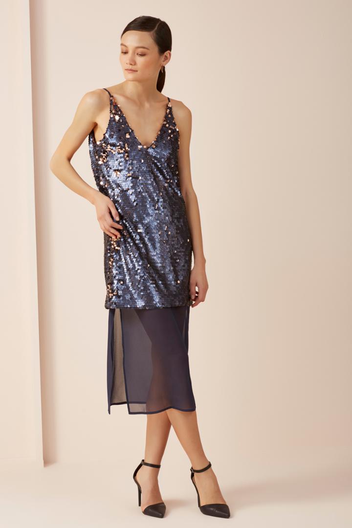 Keepsake Mountain Sound Dress Navy